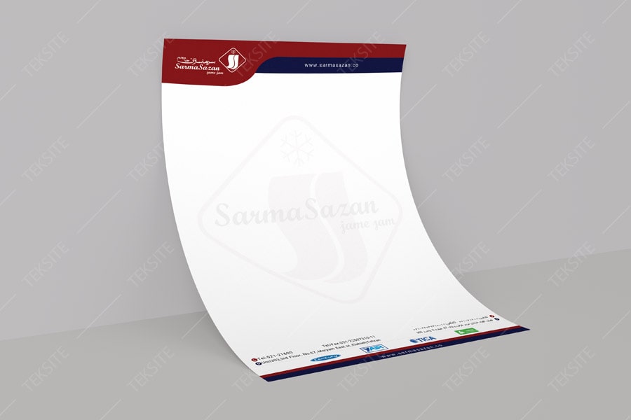 Sarmasazan Brand Letterhead