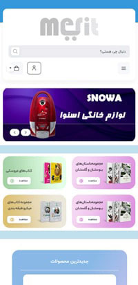 Merit Market Website Design - mobile version