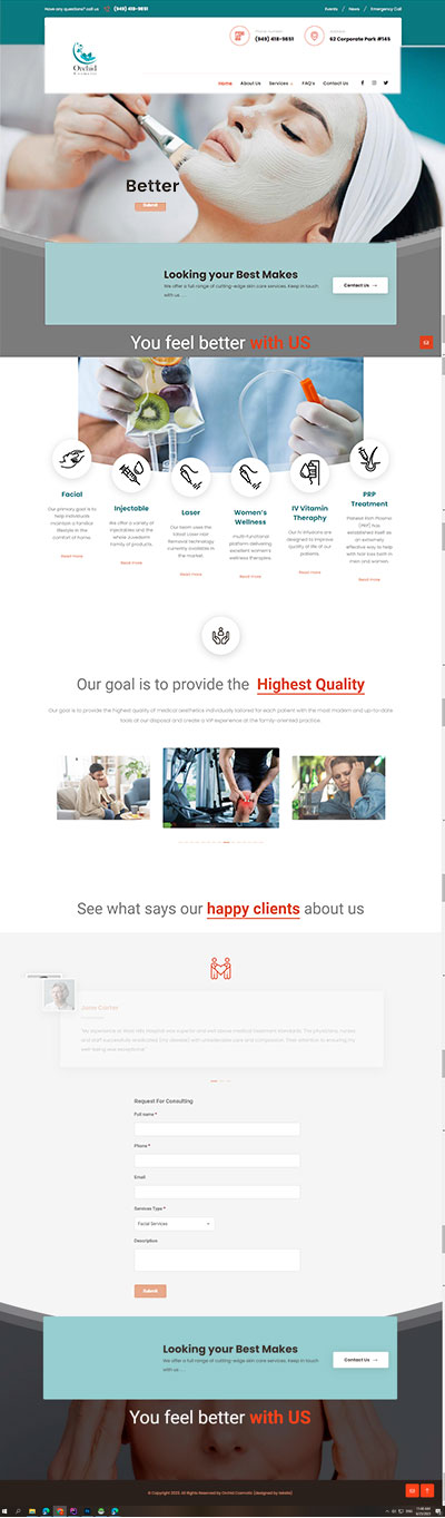 Orchid Cosmos Website Design